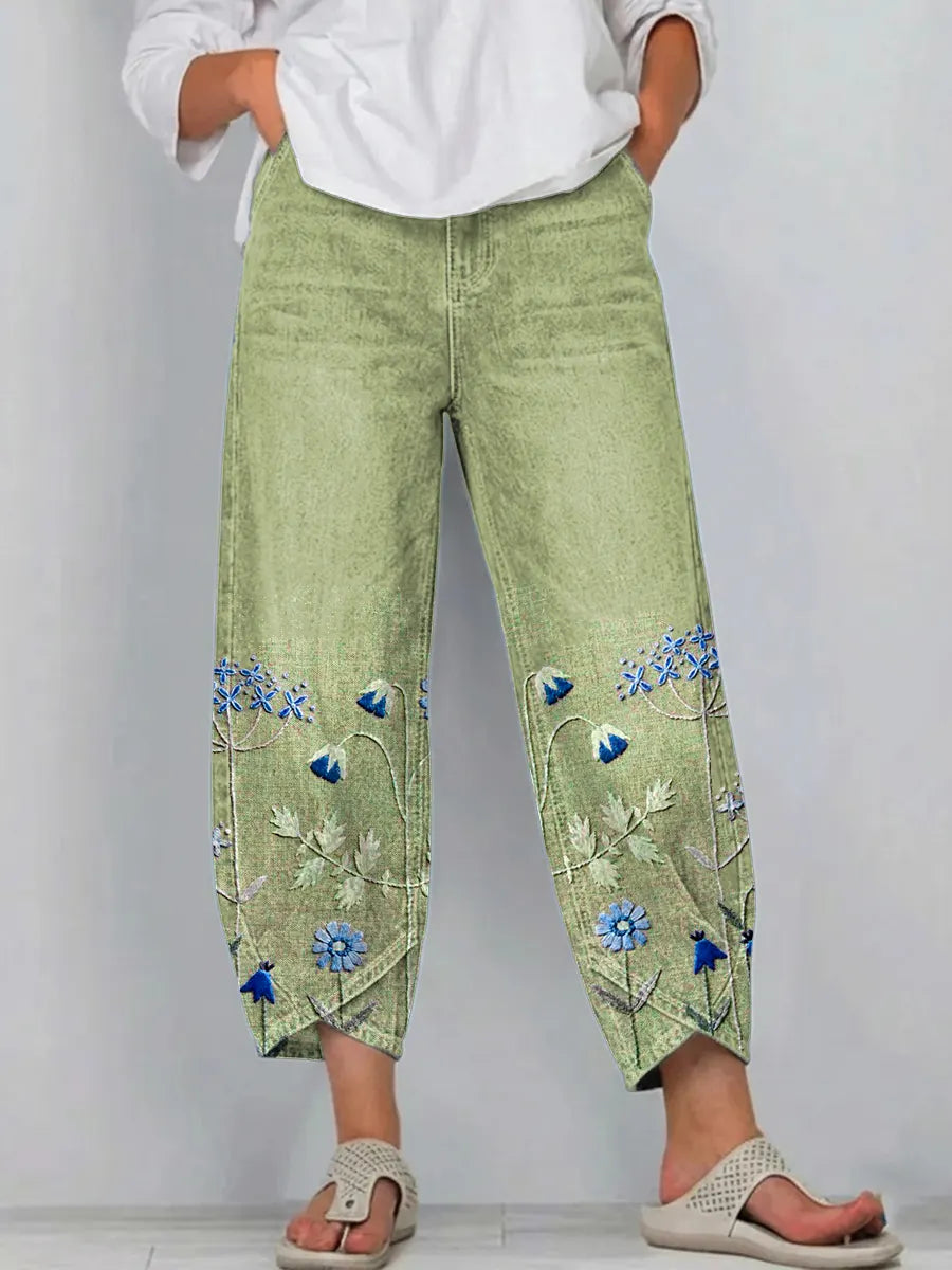 Aven | Embroidered Casual Chic Pants