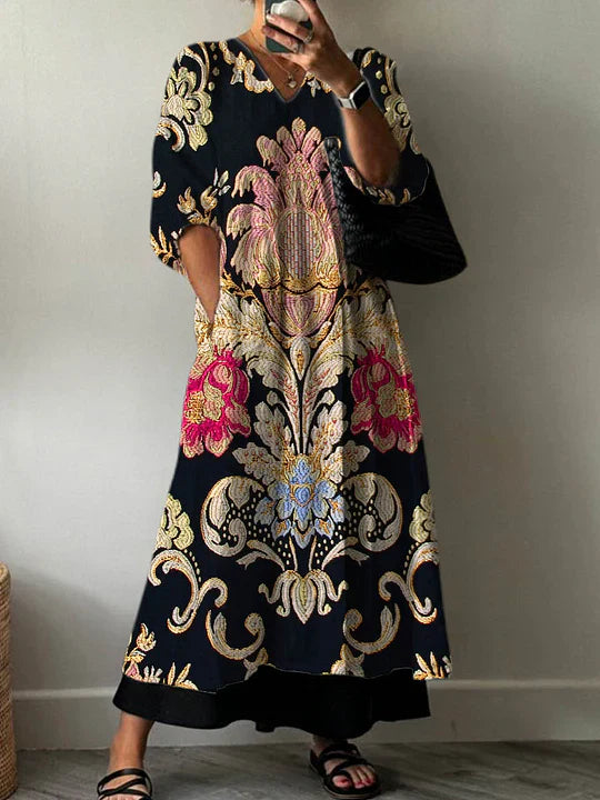 Clara | Elegant Print Dress