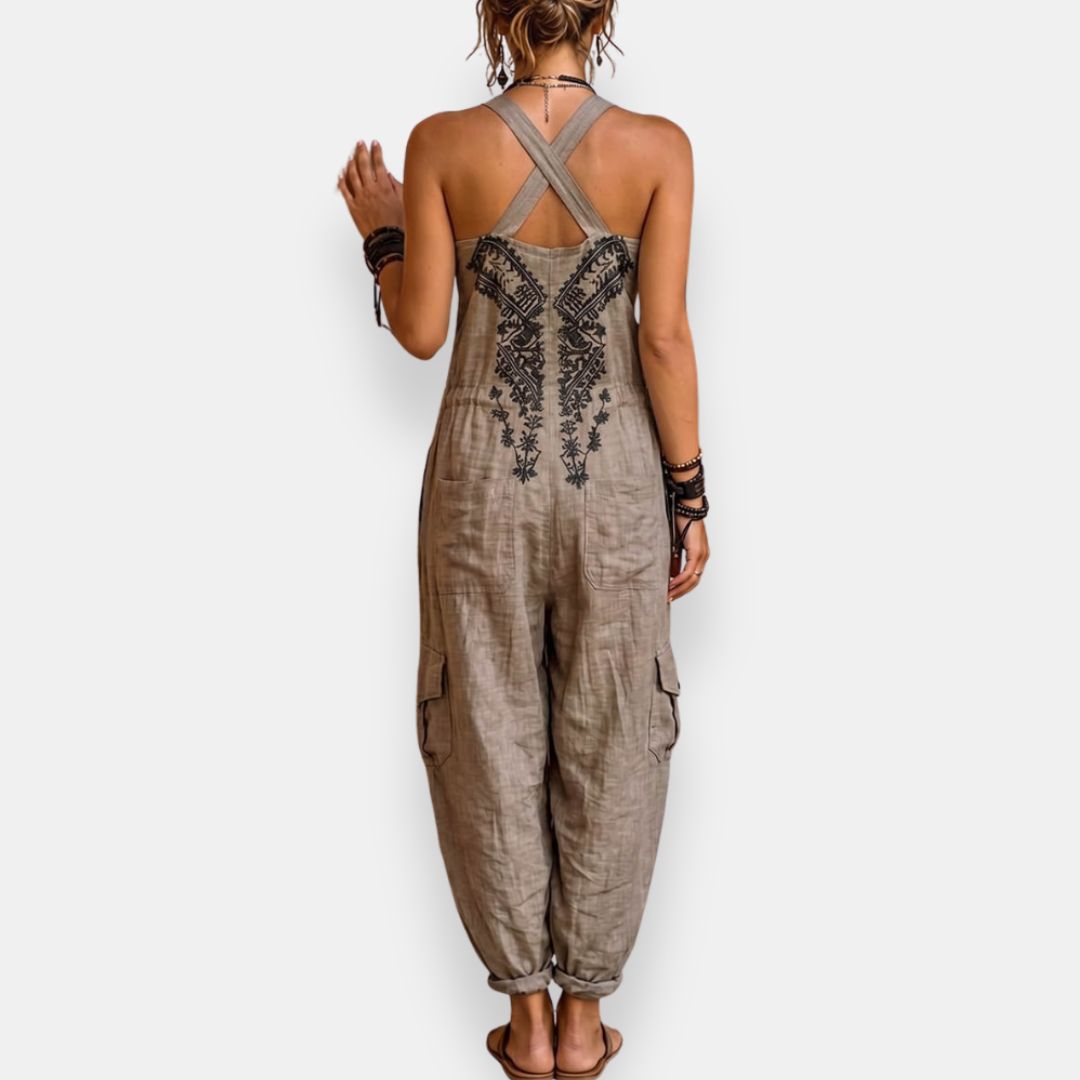 Erminilde | Embroidered Bohemian Jumpsuit
