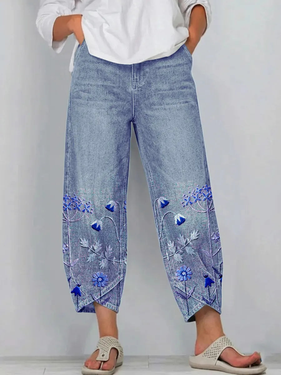 Aven | Embroidered Casual Chic Pants