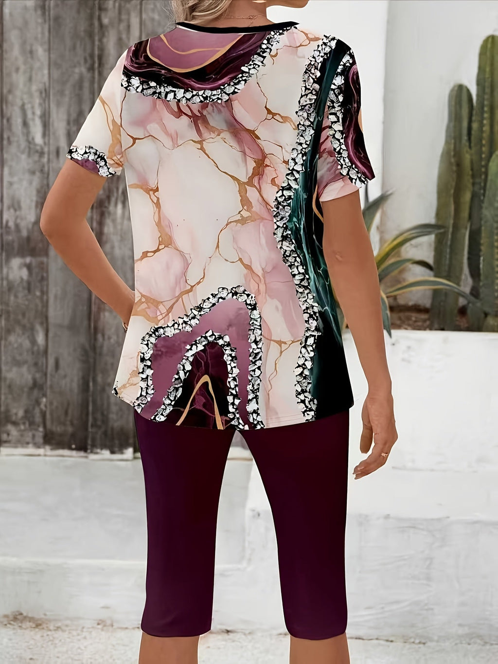 Allea | Printed Two-Piece Stretch Set