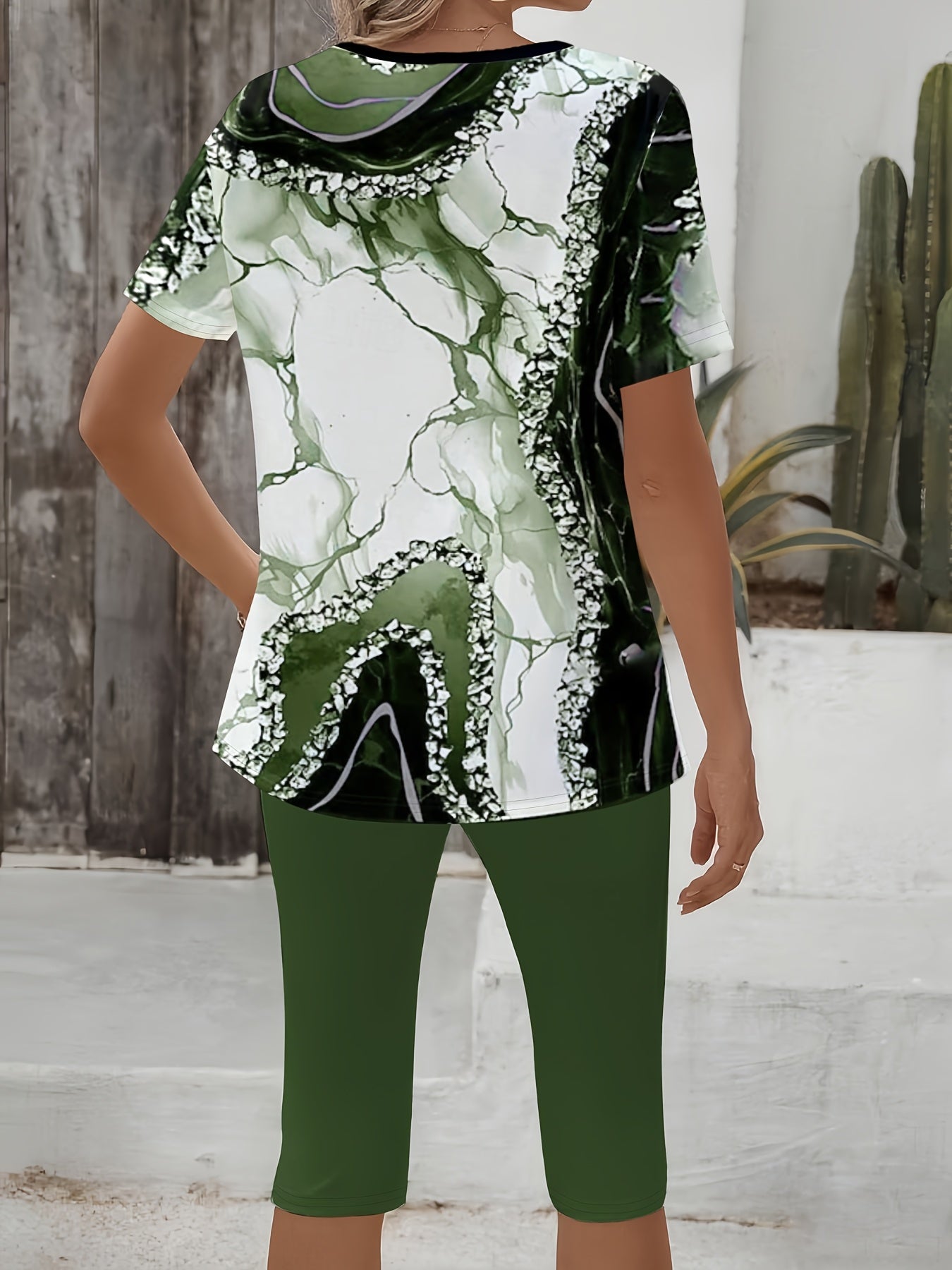 Allea | Printed Two-Piece Stretch Set