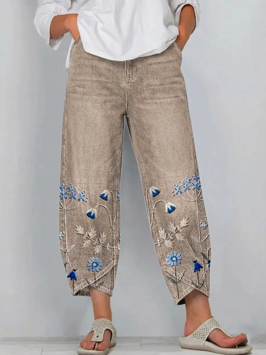 Aven | Embroidered Casual Chic Pants