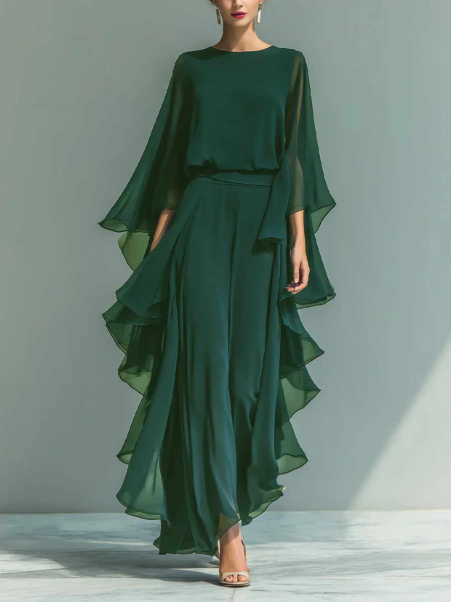 Aurora | Elegant Complete in Chiffon with Ruffles