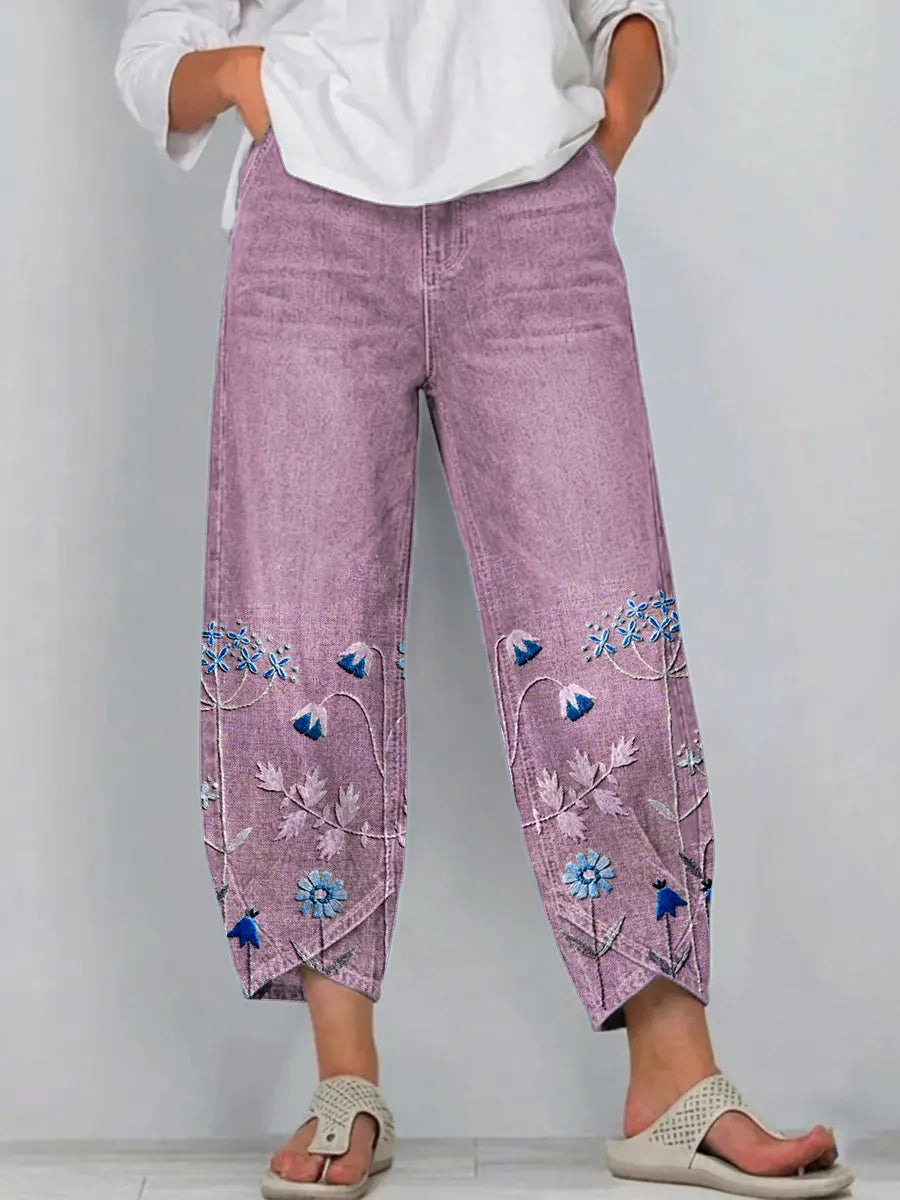 Aven | Embroidered Casual Chic Pants
