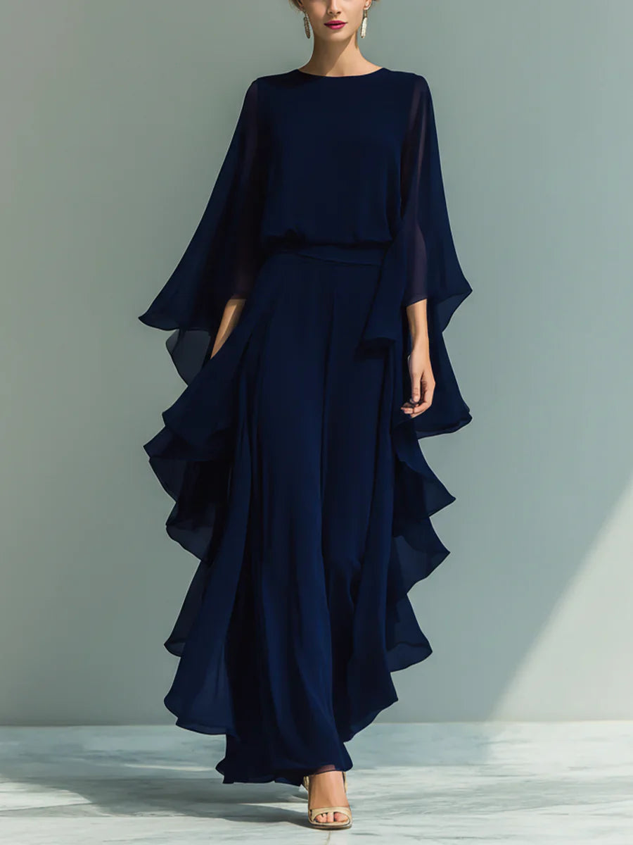 Aurora | Elegant Complete in Chiffon with Ruffles