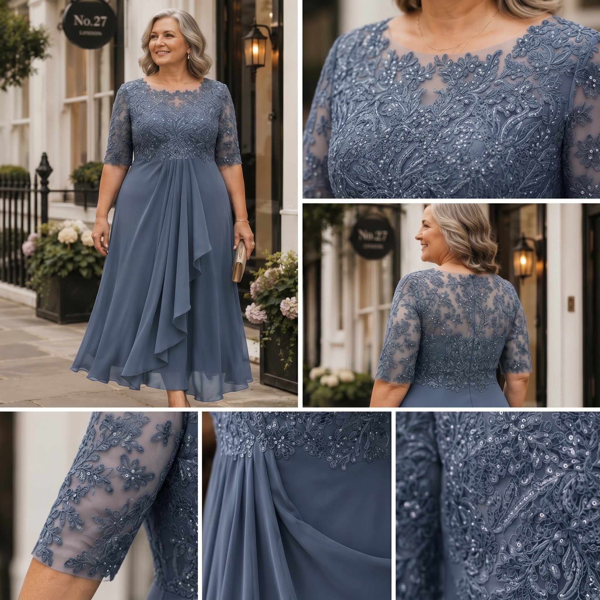 Zaria – The Flattering Lace Midi Dress