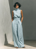 Maria™ | Complete set with tank top and wide cotton and linen pants