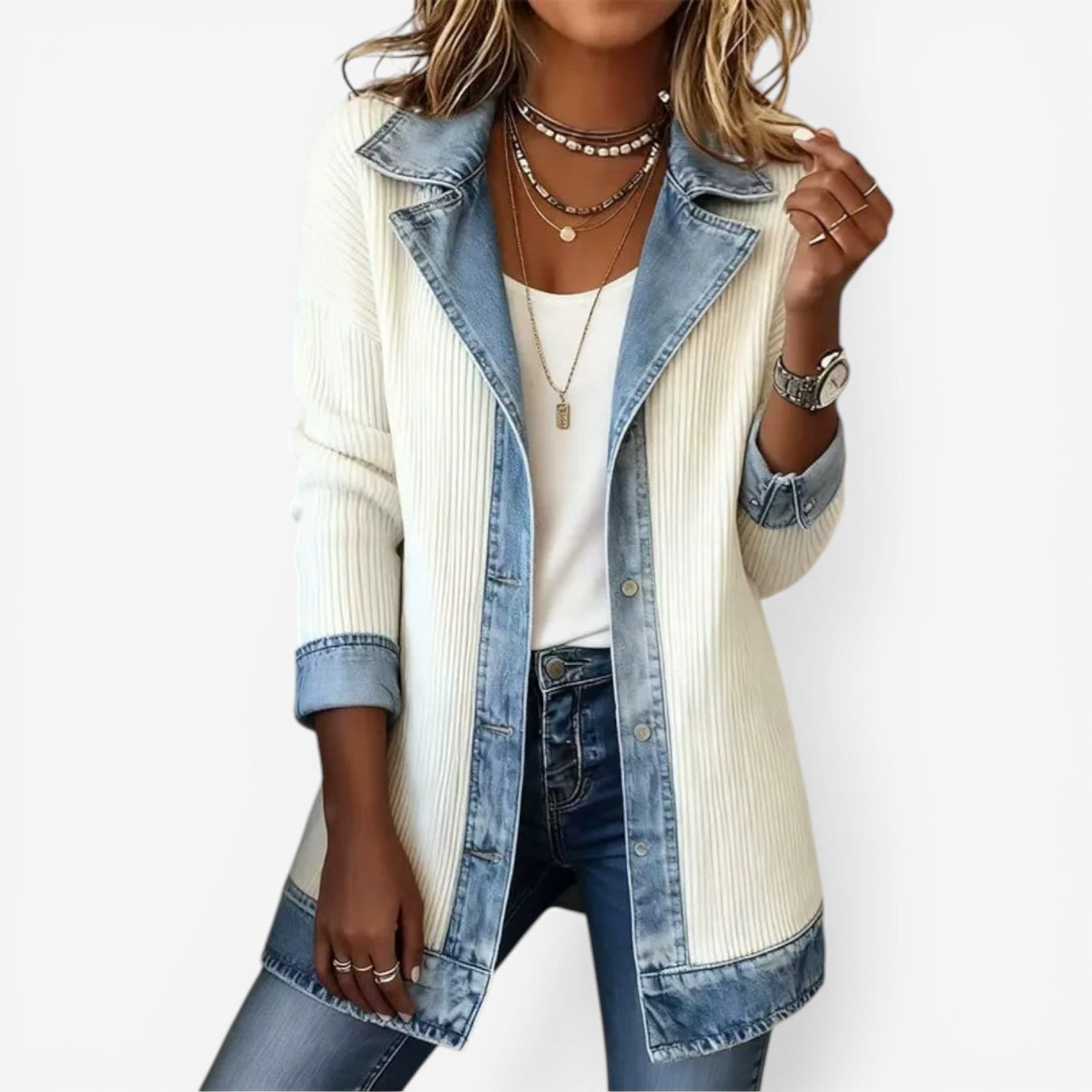 Emilia™ Blazer in blended denim