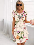 Helena™ | Elegant Comfort Ruffle Dress