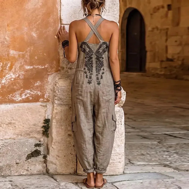 Erminilde | Embroidered Bohemian Jumpsuit