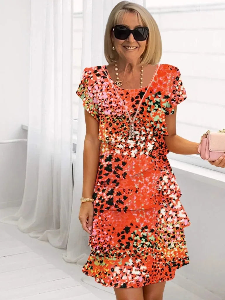 Helena™ | Elegant Comfort Ruffle Dress