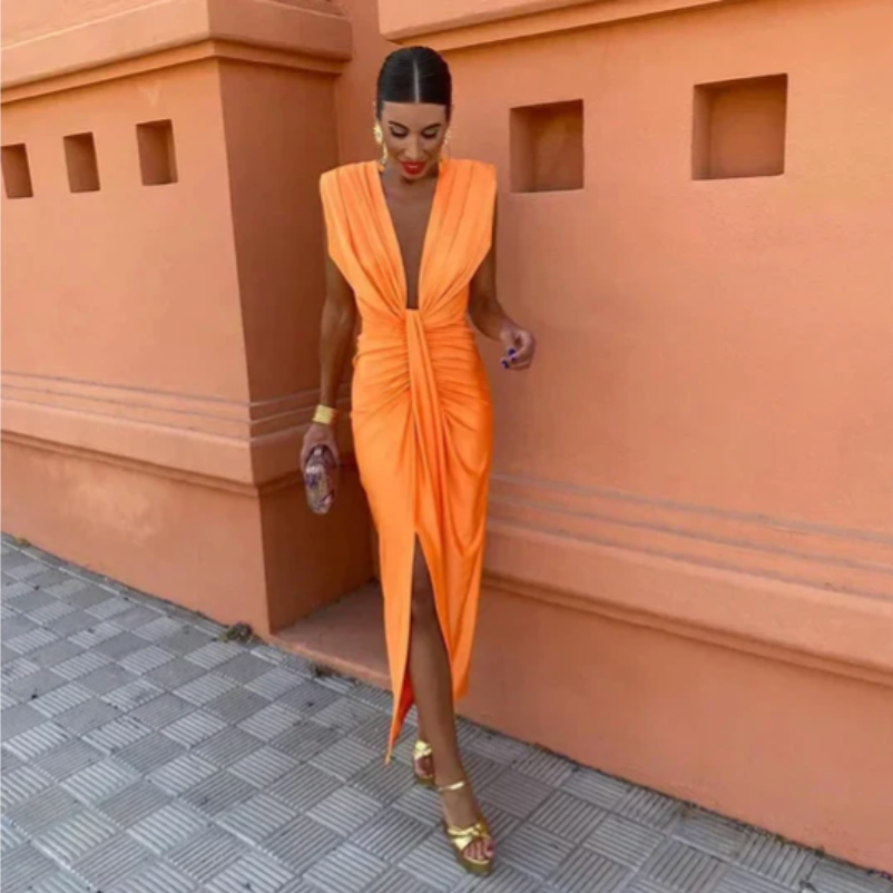 Elegant Pleated Dress