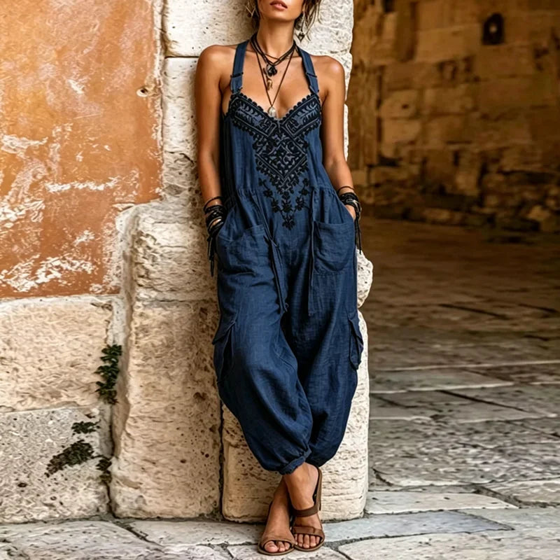 Erminilde | Embroidered Bohemian Jumpsuit