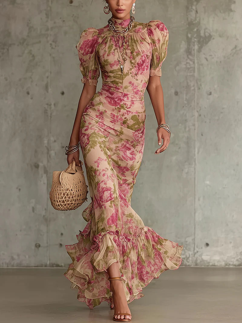 Rosalie™ | Maxi Dress with Vintage Rose Print