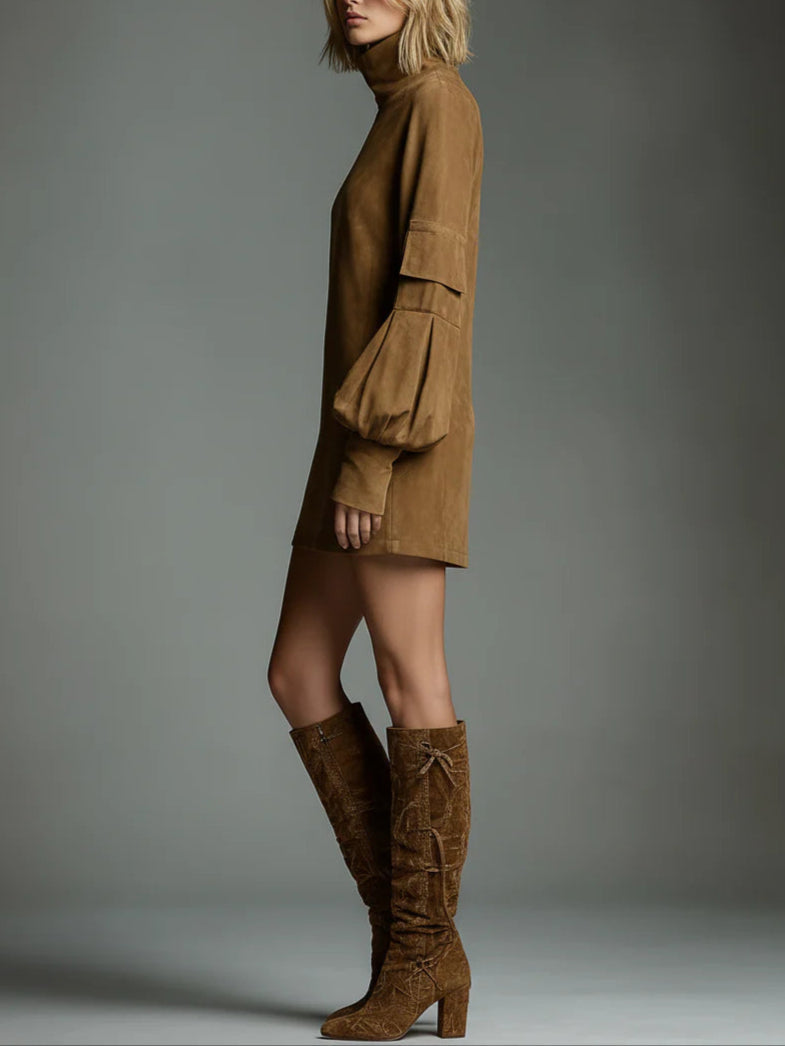 Marlowe | Vintage Suede Mini Dress