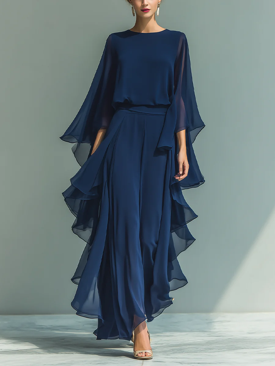 Aurora | Elegant Complete in Chiffon with Ruffles