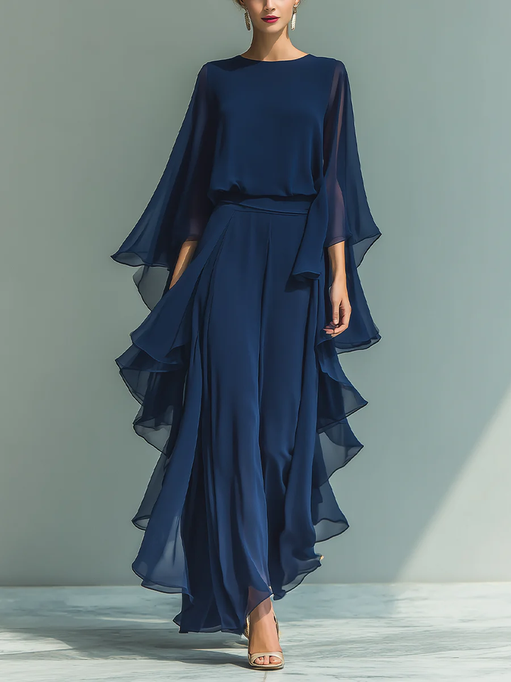 Aurora | Elegant Complete in Chiffon with Ruffles