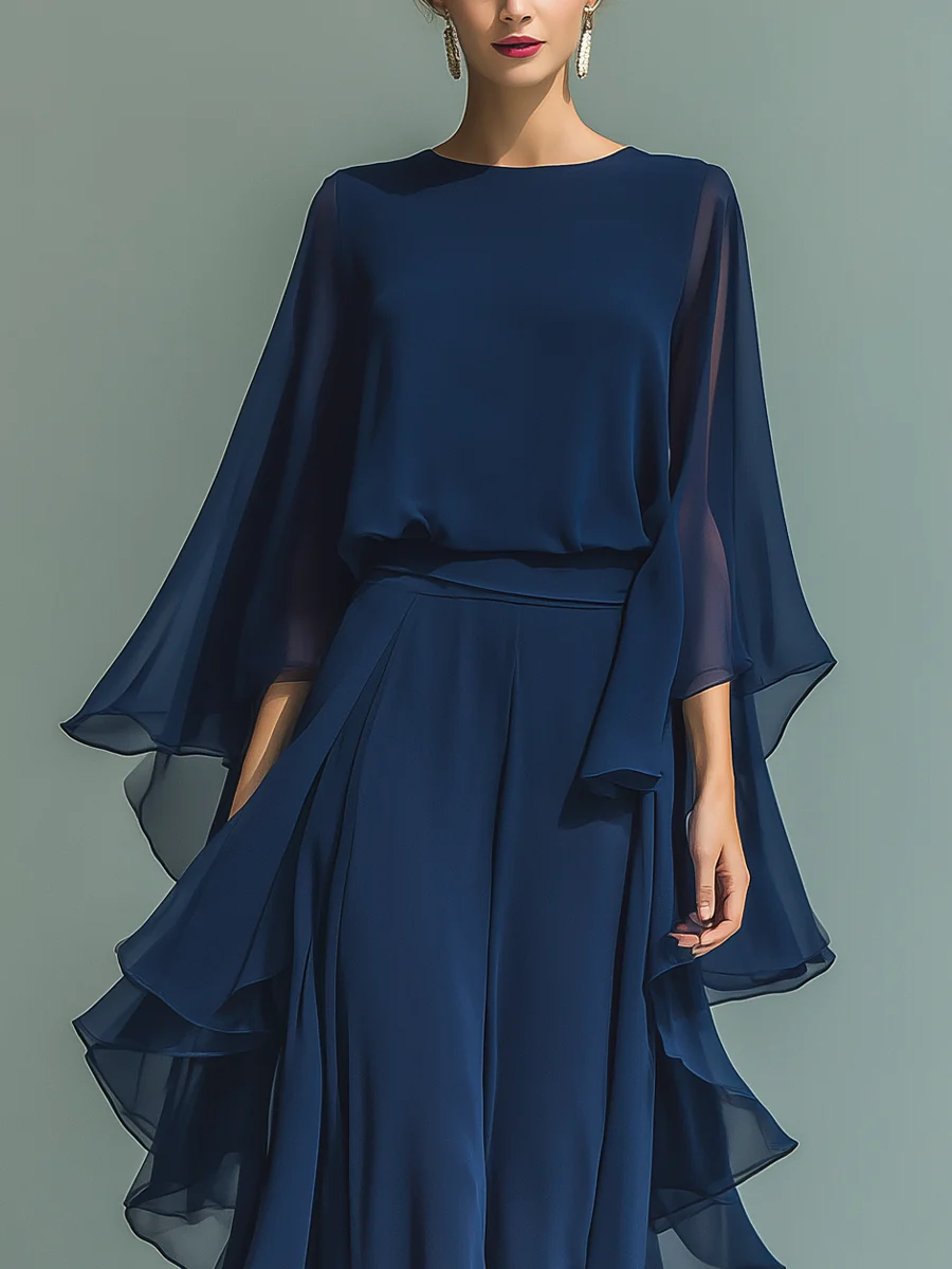 Aurora | Elegant Complete in Chiffon with Ruffles