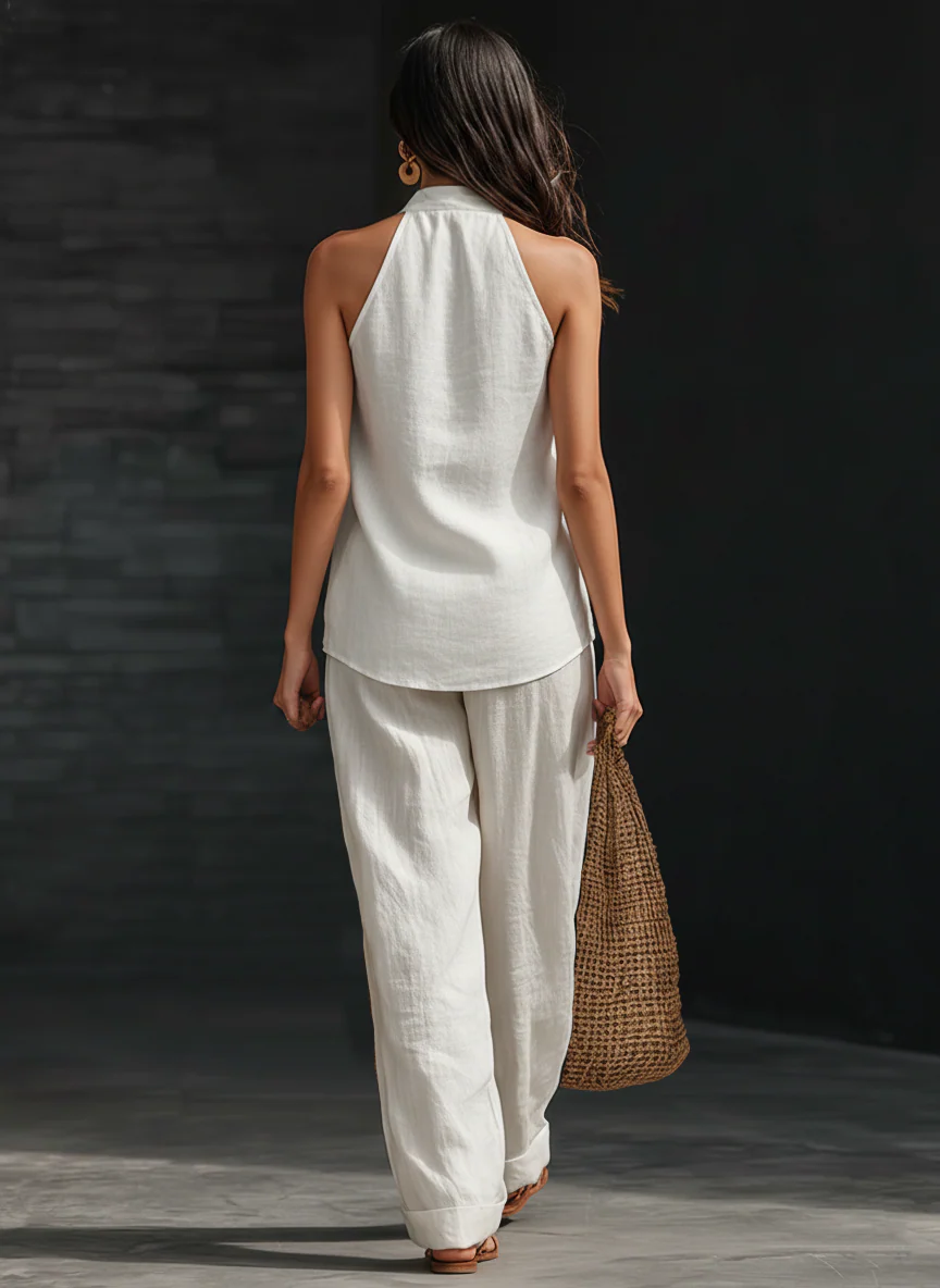 Zoë™ | Sleeveless Set with Wide Pants