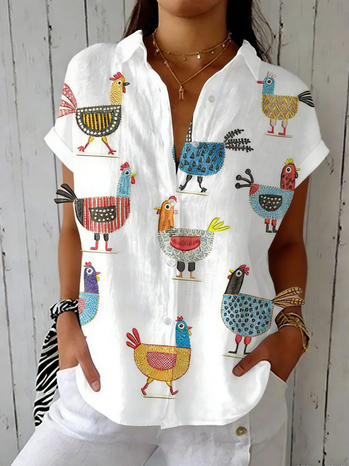 Ingrid | Playful Hen Blouse