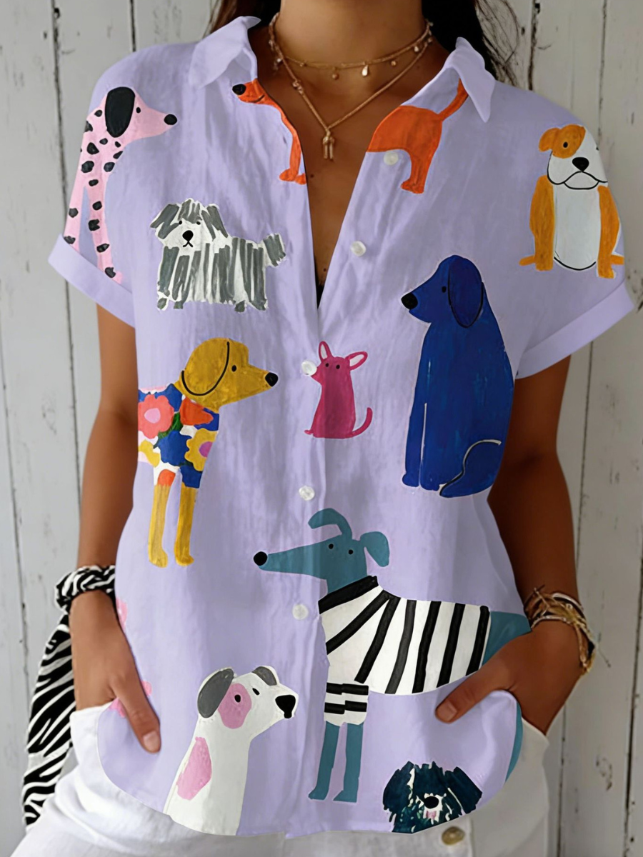 Florence | Playful Dogs Blouse