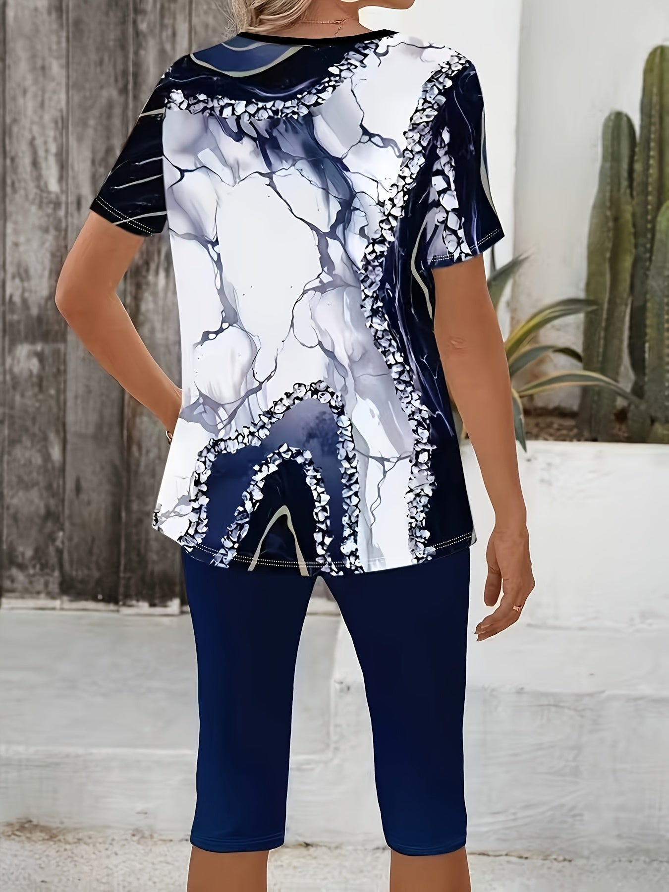 Allea | Printed Two-Piece Stretch Set