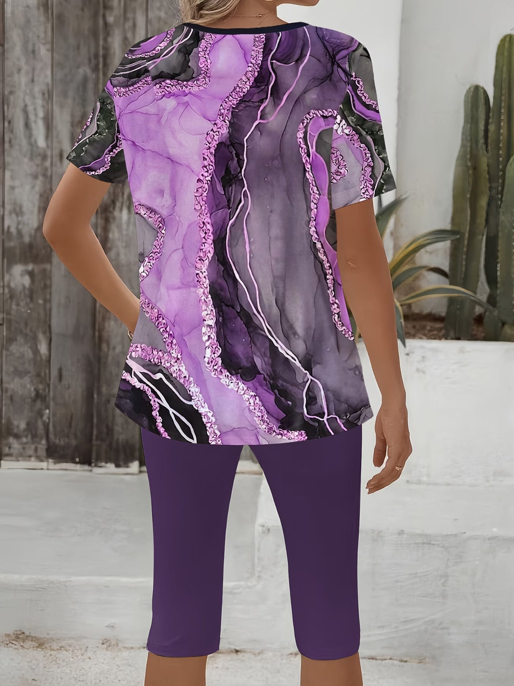 Allea | Printed Two-Piece Stretch Set