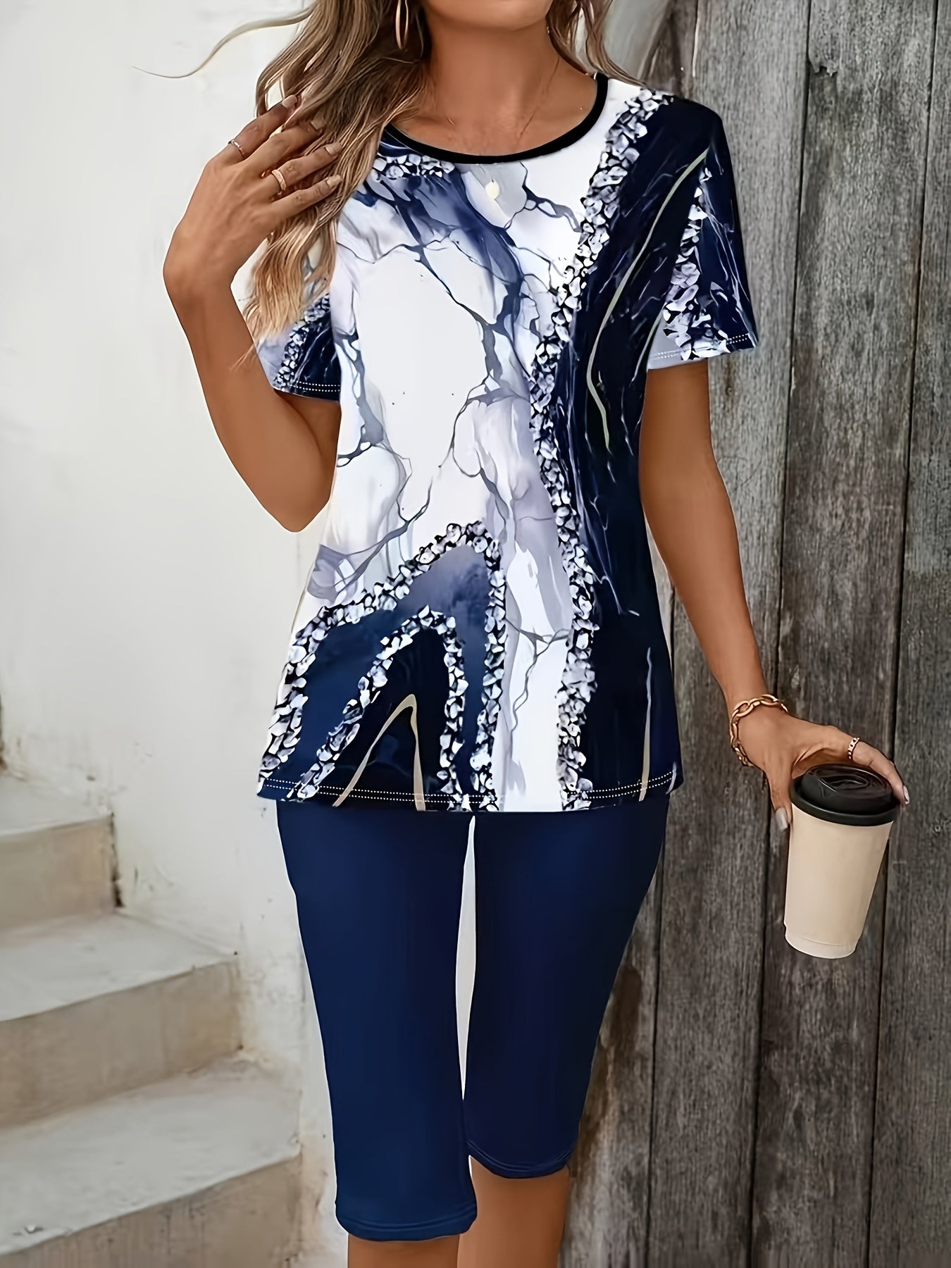Allea | Printed Two-Piece Stretch Set