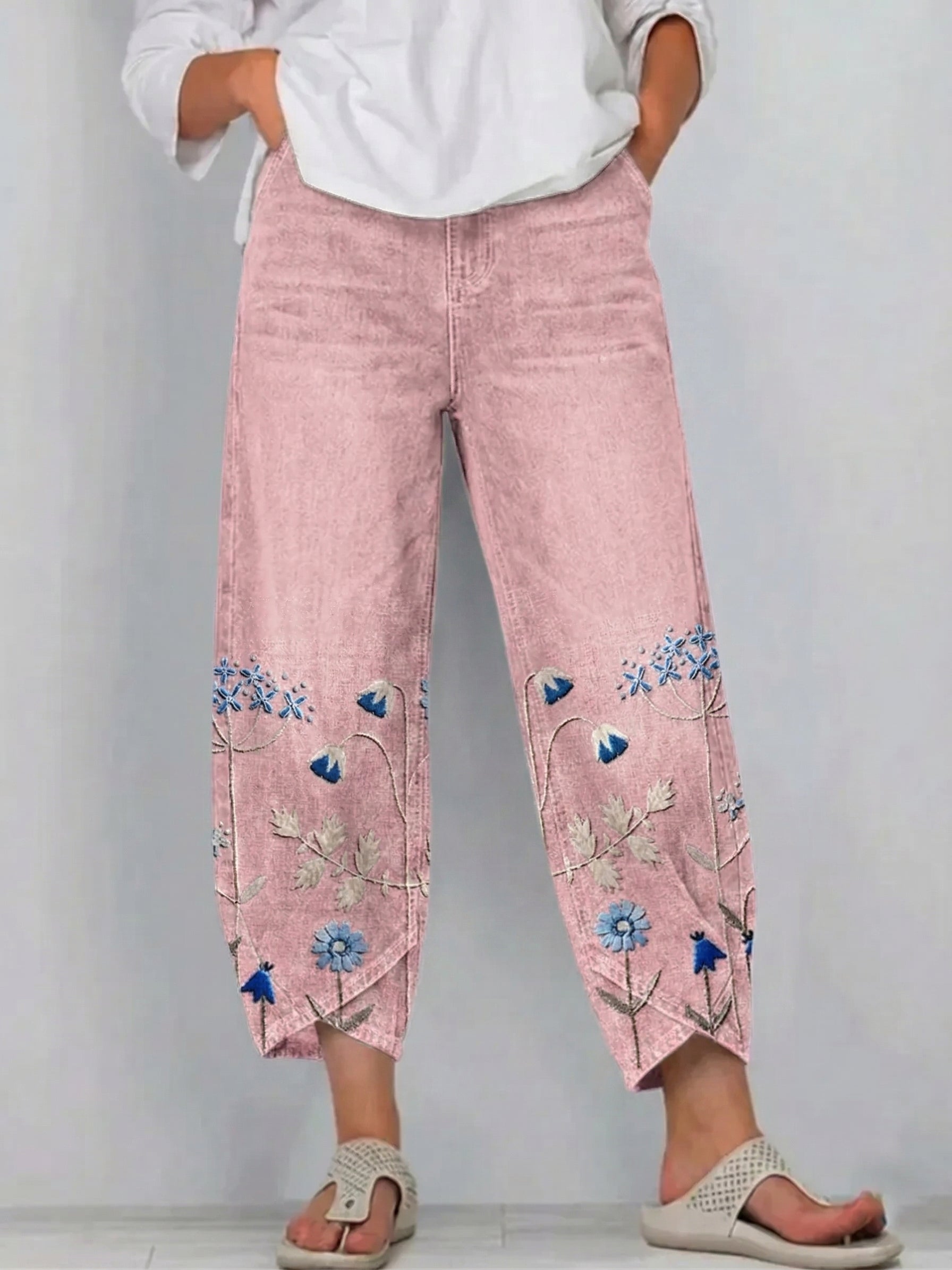 Aven | Embroidered Casual Chic Pants