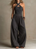 ADRIANA – Elegant Jumpsuit with Crossed Neckline