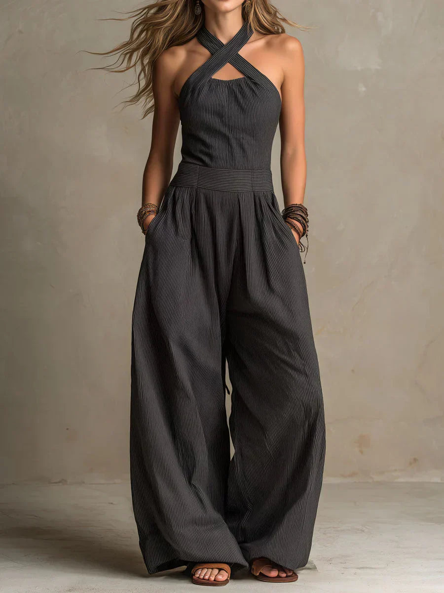 ADRIANA – Elegant Jumpsuit with Crossed Neckline