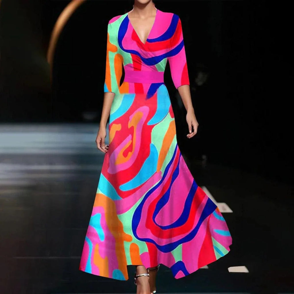 Chic Dress with Floral Print